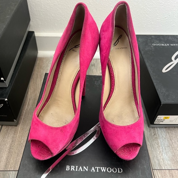Brian Atwood B Heels - Pink Suede - size 8 - BARBIE vibe 💖 - Picture 8 of 10